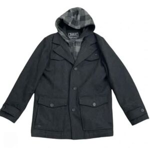 Buffalo David Bitton Men's Gray Hooded Jacket